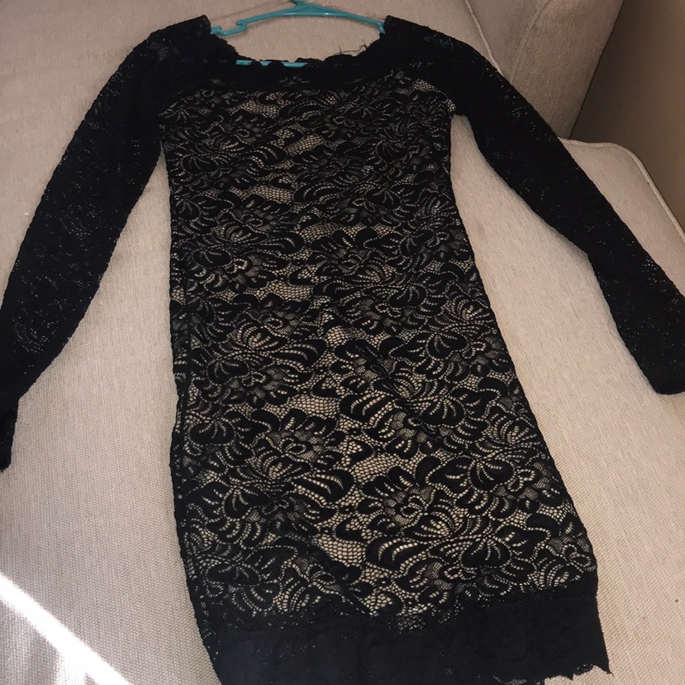 Black lace dress
